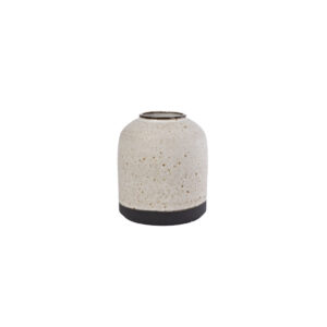 Kleine weiße Vase aus Keramik in einem schlichten Design handgefertigt in Deutschland